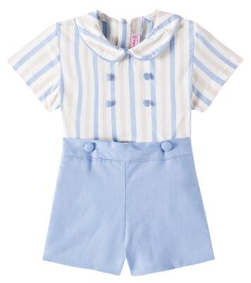 Baby Fantino linen and cotton playsuit | La Coqueta