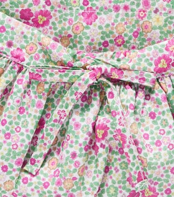 Luna lace-trimmed floral cotton skirt | La Coqueta