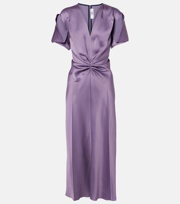 Robe midi en satin | Victoria Beckham