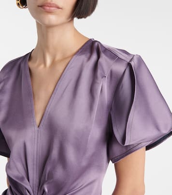Robe midi en satin | Victoria Beckham