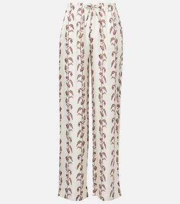 Weite Hose Aurelia aus Seiden-Twill | Asceno