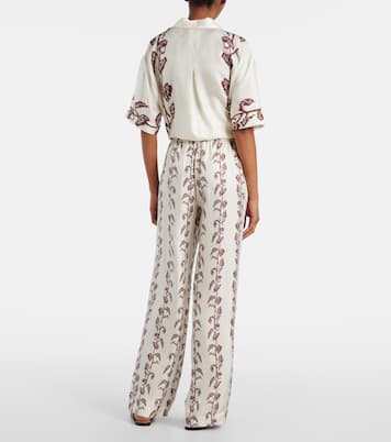 Weite Hose Aurelia aus Seiden-Twill | Asceno