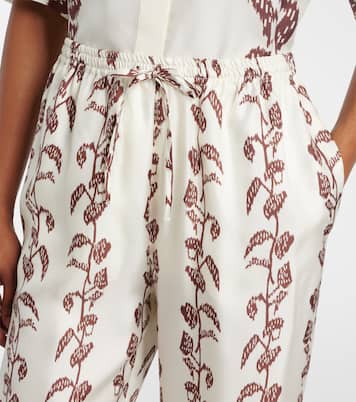 Weite Hose Aurelia aus Seiden-Twill | Asceno