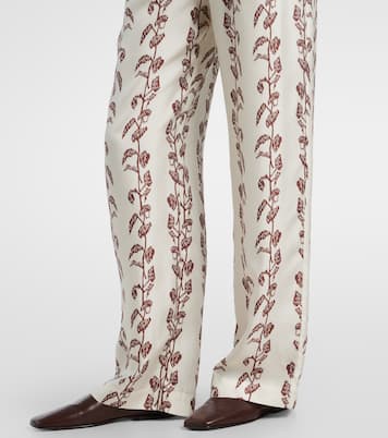 Weite Hose Aurelia aus Seiden-Twill | Asceno