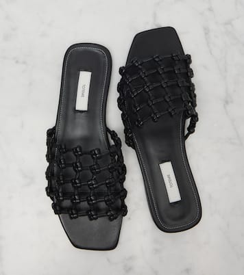 Woven leather slides | Toteme