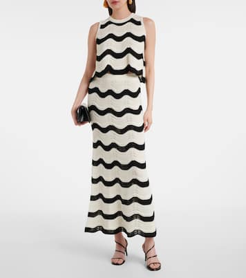 Chevron cotton crochet crop top | La DoubleJ