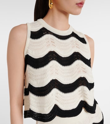 Chevron cotton crochet crop top | La DoubleJ