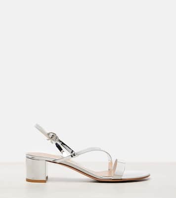 45 메탈릭 레더 샌들 | Gianvito Rossi