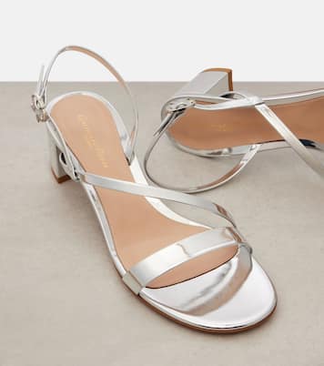 45 메탈릭 레더 샌들 | Gianvito Rossi