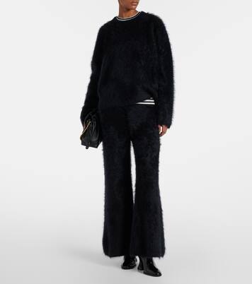 Ellery brushed cashmere flared pants | Lisa Yang