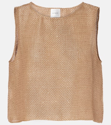 Stella sequined cropped tank top | Leset