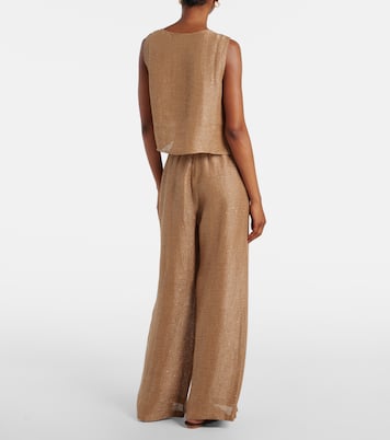 Stella sequined cropped tank top | Leset