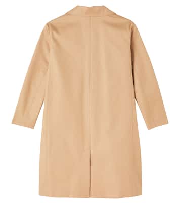 Web Stripe cotton coat | Gucci Kids