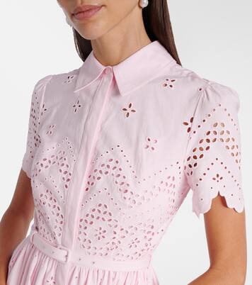 Broderie anglaise cotton midi dress | Self-Portrait