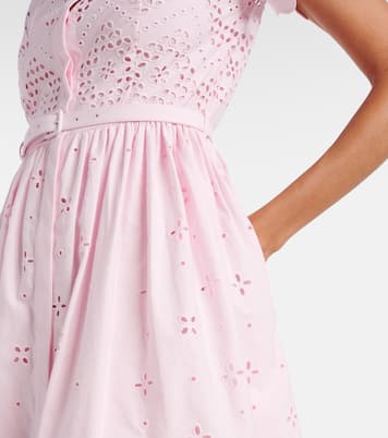 Broderie anglaise cotton midi dress | Self-Portrait