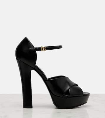 Leather platform sandals | Dolce&Gabbana