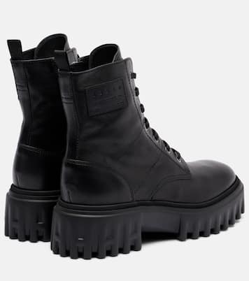 H700 leather combat boots | Hogan