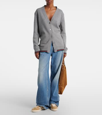 G75 GG Canvas suede-trimmed sneakers | Gucci