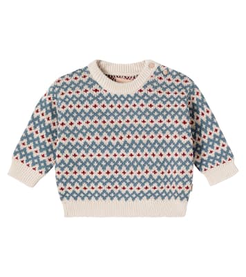 Baby Pullover Harlow aus Baumwoll-Jacquard | Wheat