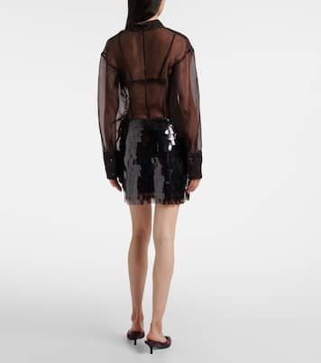 Max sequined mesh miniskirt | Staud