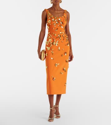 Floral-appliqué cocktail dress | Carolina Herrera