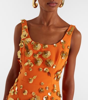 Floral-appliqué cocktail dress | Carolina Herrera