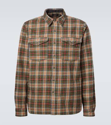 Plaid wool and cotton-blend twill shirt | RRL