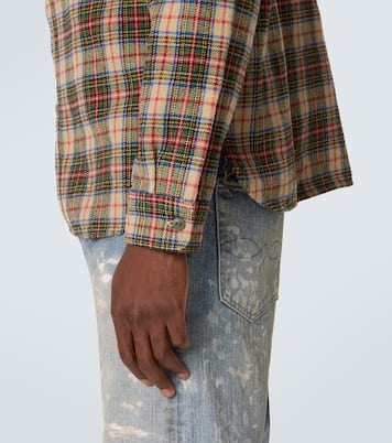 Plaid wool and cotton-blend twill shirt | RRL
