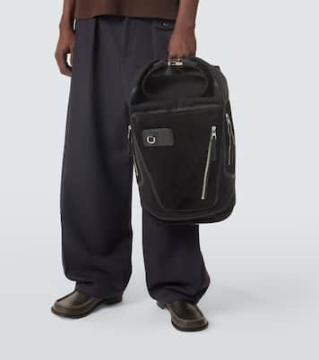 Flex canvas and suede backpack | Loewe