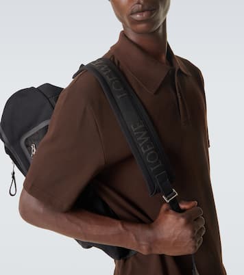 Flex canvas and suede backpack | Loewe