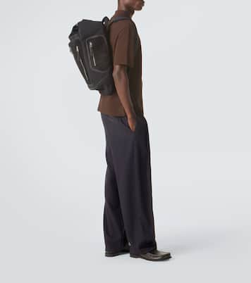 Flex canvas and suede backpack | Loewe