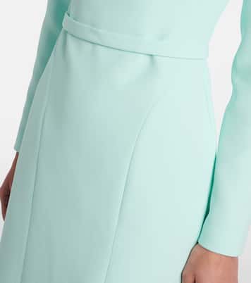 Jay floral-appliqué crêpe midi dress | Safiyaa