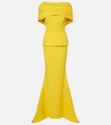 Loura off-shoulder crêpe gown | Safiyaa