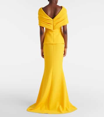 Loura off-shoulder crêpe gown | Safiyaa