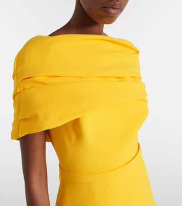 Loura off-shoulder crêpe gown | Safiyaa