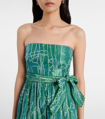 Robe longue Thelma imprimée en coton mélangé | Poupette St Barth