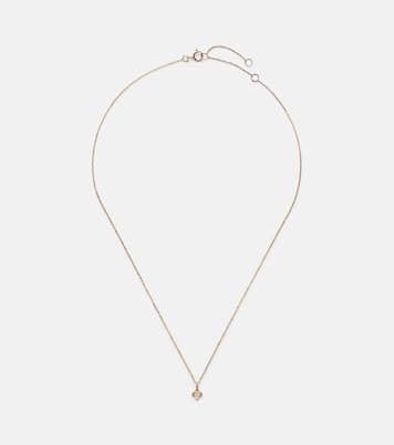 Clover 14kt gold pendant necklace with diamonds | Stone and Strand