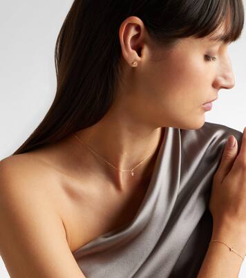 Clover 14kt gold pendant necklace with diamonds | Stone and Strand