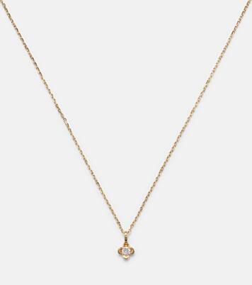 Clover 14kt gold pendant necklace with diamonds | Stone and Strand