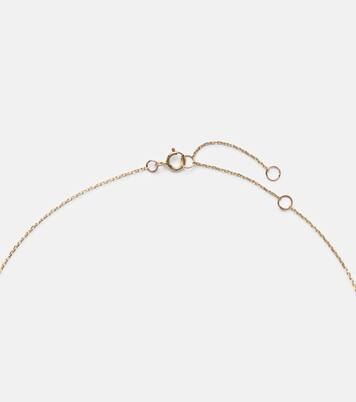 Clover 14kt gold pendant necklace with diamonds | Stone and Strand