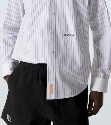 Pinstripe cotton poplin shirt | Bode