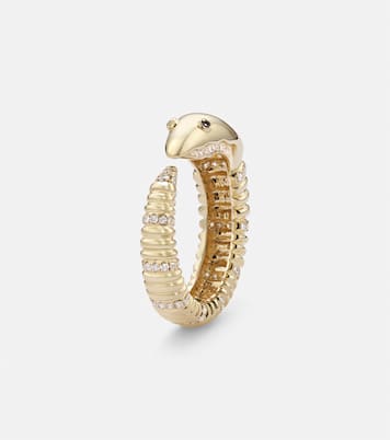 Écrevisse 9kt gold ring with diamonds | Yvonne Léon