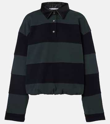 Polo oversized de jersey algodón a rayas | Acne Studios