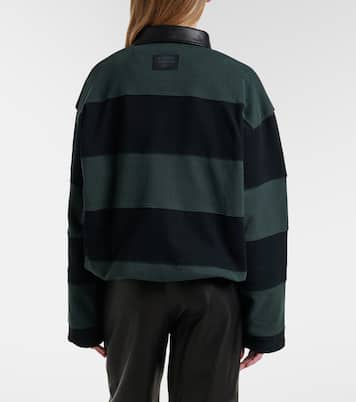 Polo oversized de jersey algodón a rayas | Acne Studios