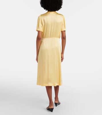 Tie-neck satin shirt dress | Prada