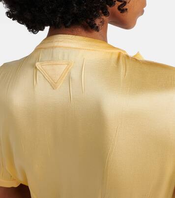 Tie-neck satin shirt dress | Prada