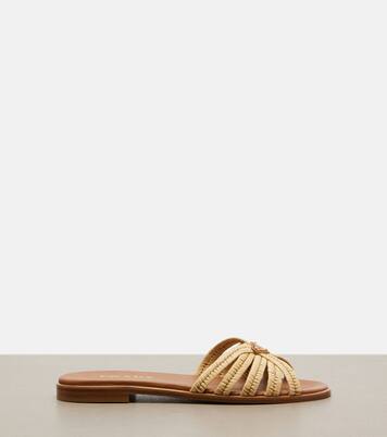 Crochet raffia-effect slides | Prada