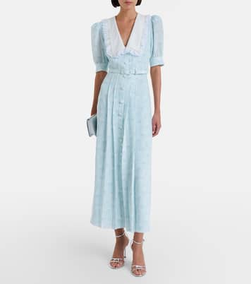 Floral silk midi dress | Alessandra Rich