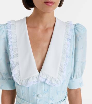 Floral silk midi dress | Alessandra Rich