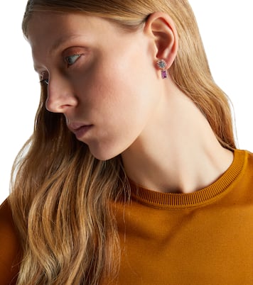 18kt rose gold drop earrings with gemstones | Suzanne Kalan
